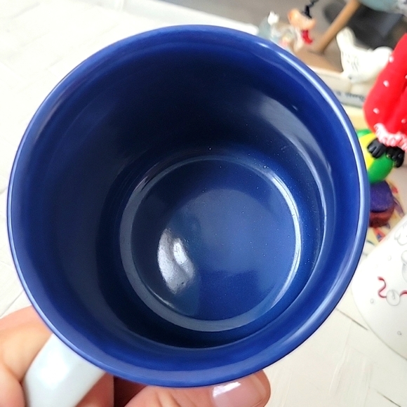 Vintage Humming Bird Coffee/Tea Mug Hibiscus Flowers Navy Inside Cup - Picture 3 of 4